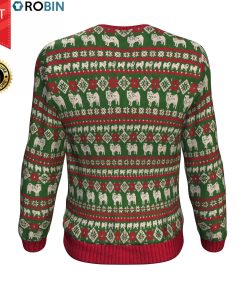 Bah Humpug For Pug Lover Christmas All-Over Printed Wool Sweater