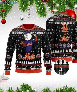 New York Mets 3D Print Ugly Christmas Sweater