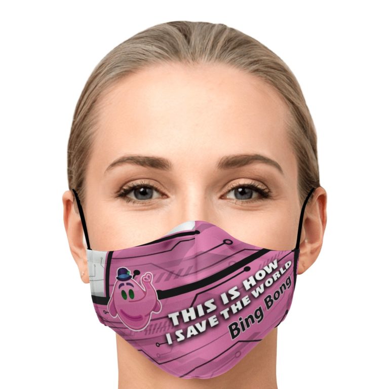 This Is How I Save The World Bing Bong Disney Face Mask With PM2.5 Filters