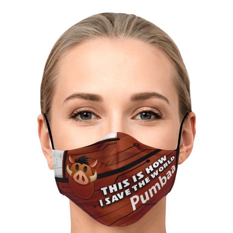 This Is How I Save The World Pumbaa Disney Face Mask With PM2.5 Filters
