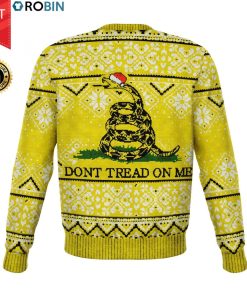 Don't Tread On Me Gadsden Flag Christmas 3D Allover Printed Wool Sweater