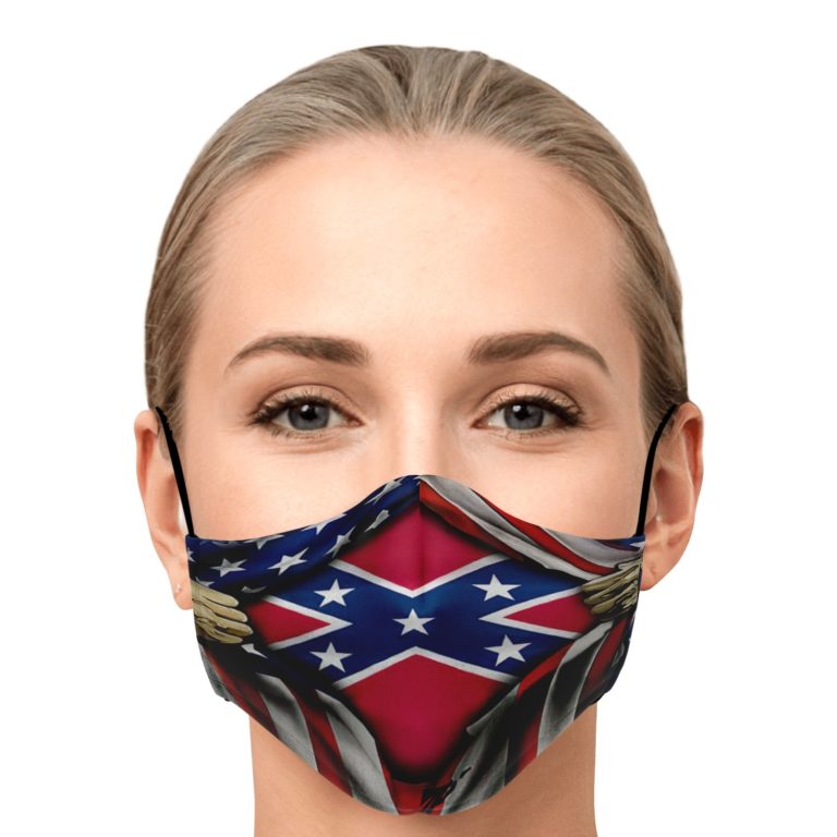 Flag Of The Confederate States Of America Southern United States Face Mask With PM2.5 Filter