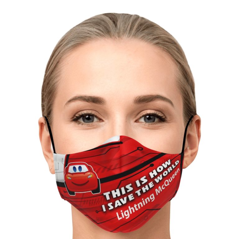 This Is How I Save The World Lightning McQueen Disney Face Mask With PM2.5 Filters