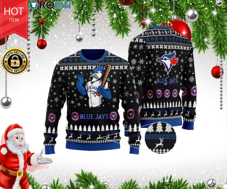Toronto Blue Jays Full Print Ugly Christmas Wool Sweater 3D