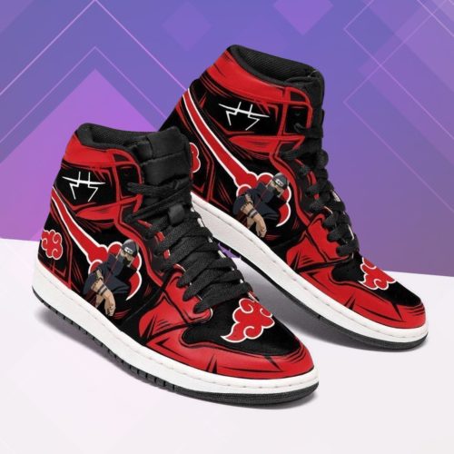 Akatsuki Kakuzu Naruto Manga Sneaker Boots - Jordan 1 High 