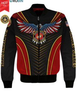 Bald Eagle US Flag US Marine Corps Full Print Hoodie, T Shirt, Bomber Bald Eagle US Flag US Marine Corps Full Print Hoodie, T Shirt, Bomber