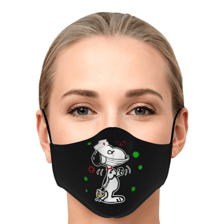 Snoopy Nurse Fighting Corona Virus Face Mask With PM2.5 Filter