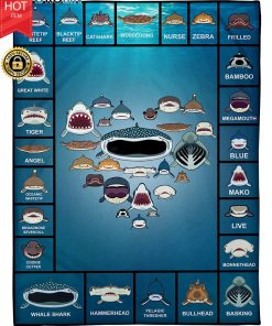 Love Sharks Quilt and Fleece Blanket Love Sharks Quilt and Fleece Blanket