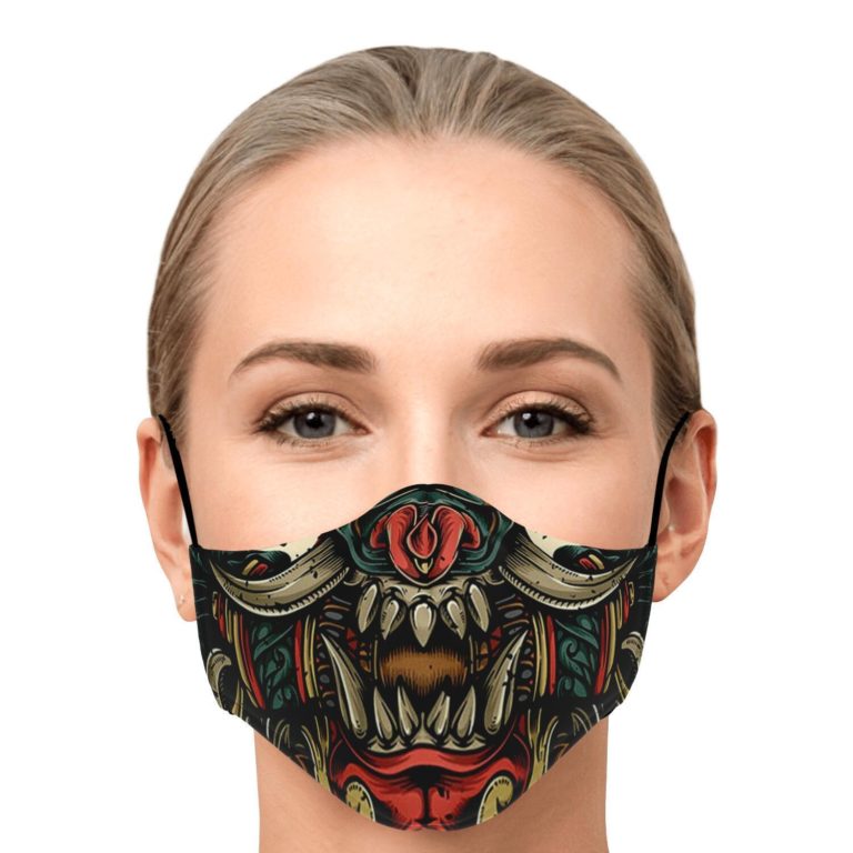 Samurai Oni Face Mask With PM2.5 Filter