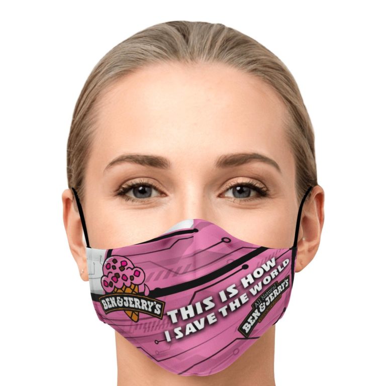 This Is How I Save The World Ben & Jerry's Face Mask With PM2.5 Filters