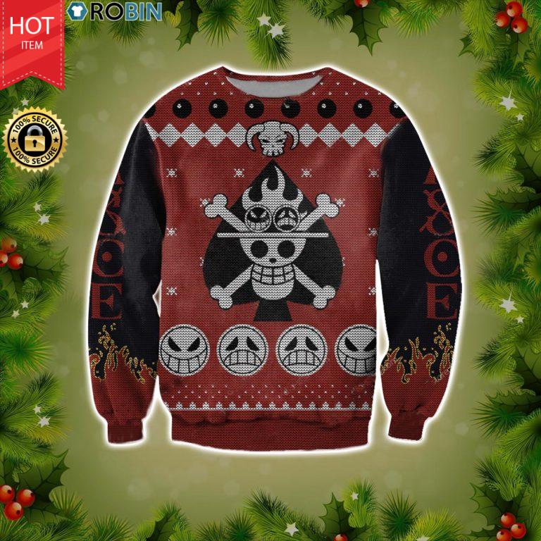 One Piece Portgas D. Ace Christmas Wool Sweater