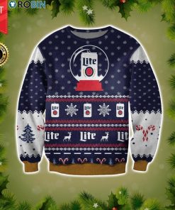 Miller Lite Beer All Over Print Christmas Wool Sweater