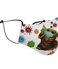 Too Close You Are Stay Away Covid-19 Baby Yoda Face Mask With PM2.5 Filter