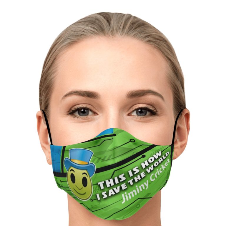 This Is How I Save The World Jiminy Cricket Disney Face Mask With PM2.5 Filters