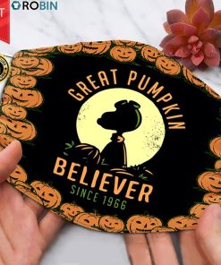 Snoopy Great Pumpkin Believer Since 1966 Face Mask + PM2.5 Filter