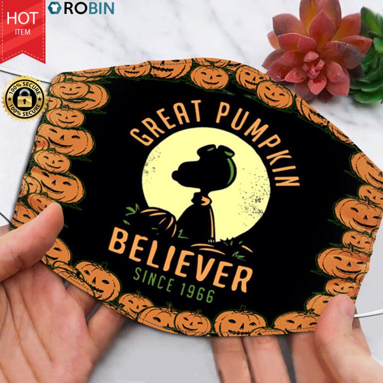 Snoopy Great Pumpkin Believer Since 1966 Face Mask + PM2.5 Filter