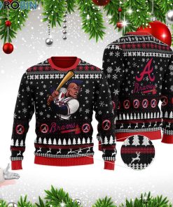 Atlanta Braves Ugly Christmas Wool Sweater Atlanta Braves Ugly Christmas Wool Sweater