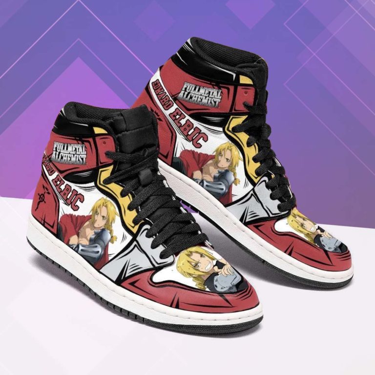 Edward Elric Fullmetal Alchemist Manga Jordan 1 High Sneaker