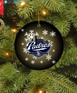 San Diego Padres Merry Christmas Circle Ornament