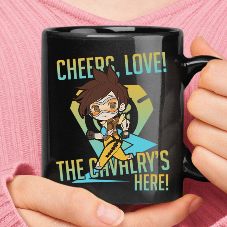 Cheer, Love! The Cavalry's Here Chibi Tracer Overwatch Mug