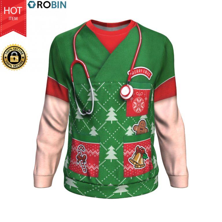 Christmas Nurse Don't Be Tachy – Caucasian All-Over Printed Wool Sweater