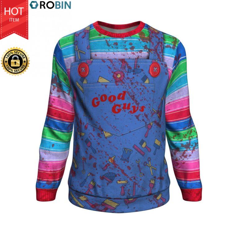 Chucky Inspired Child's Play All-Over Printed Wool Sweater