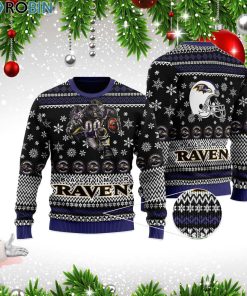 Baltimore Ravens Football 3D Christmas Wool Sweater Baltimore Ravens Football 3D Christmas Wool Sweater