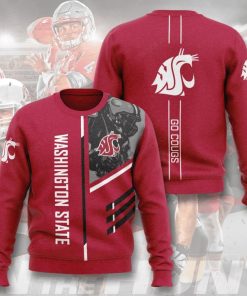 Washington State Cougars Football Go Cougs Full Printed Sweater Washington State Cougars Football Go Cougs Full Printed Sweater