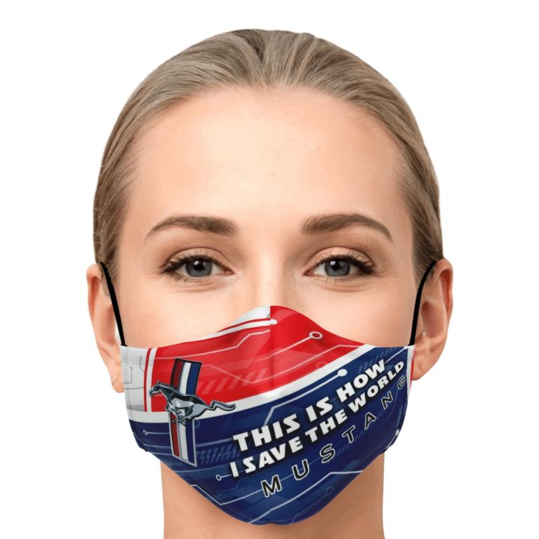 This Is How I Save The World Ford Mustang Face Mask With PM2.5 Filters
