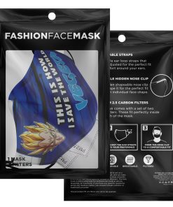 This Is How I Save The World Vegeta Face Mask With PM2.5 Filters