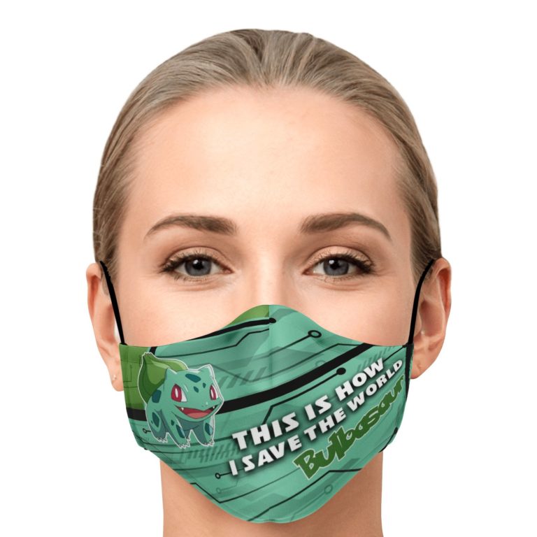 This Is How I Save The World Fushigidane Pokemon Face Mask With PM2.5 Filters