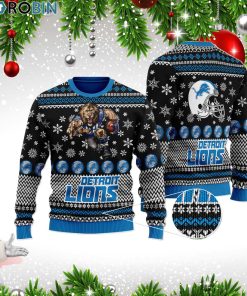 Detroit Lions Full Printed Ugly Christmas Wool Sweater Detroit Lions Full Printed Ugly Christmas Wool Sweater