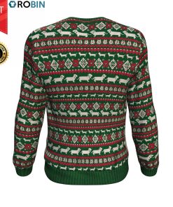 Dachshund Through The Snow For Dog Lover All-Over Printed Wool Sweater