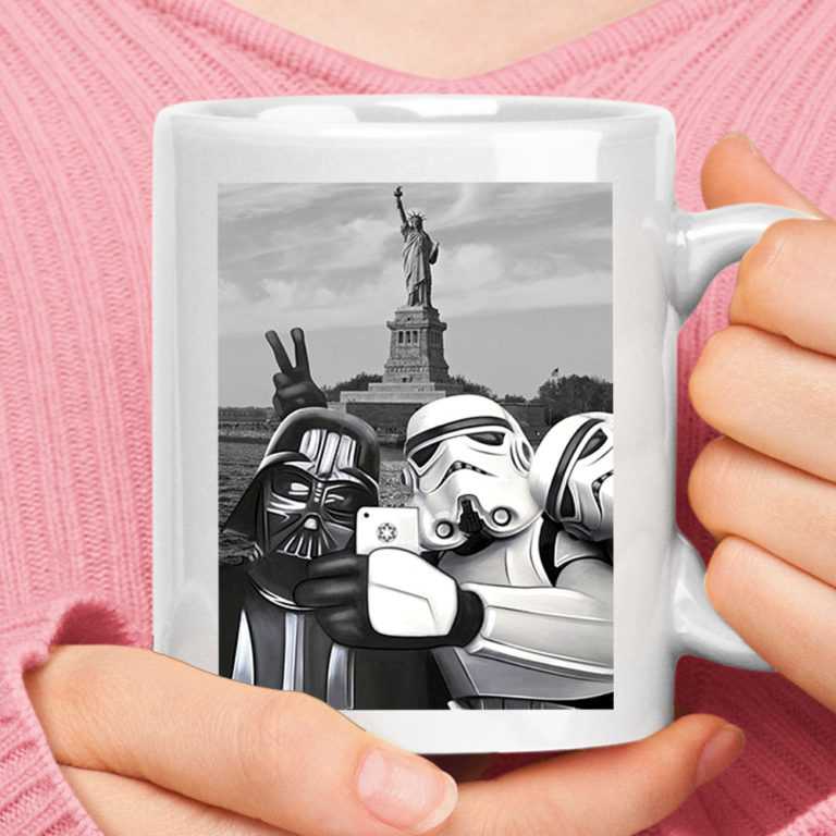 Darth Vader Storm Trooper Selfie Statue Of Liberty Star Wars Mug