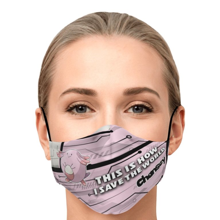 This Is How I Save The World Chansey Pokemon Face Mask With PM2.5 Filters