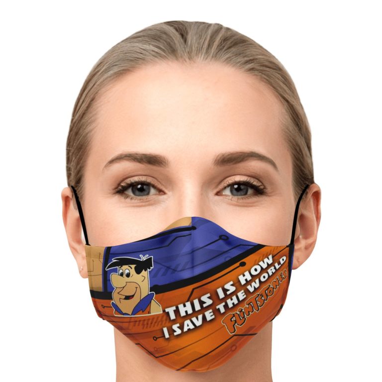 This Is How I Save The World Fred Flintstone Face Mask With PM2.5 Filters