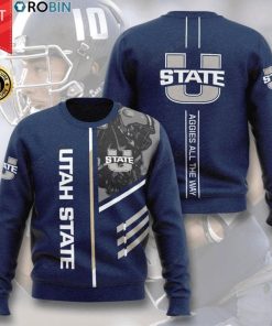 Utah State Aggies Football Aggies All The Way Sweater