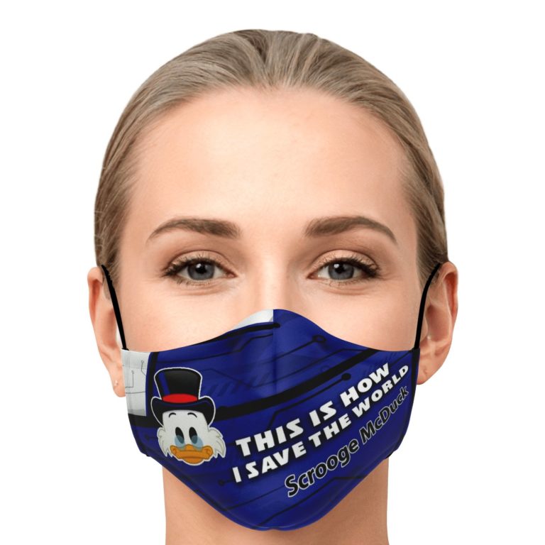 This Is How I Save The World Scrooge McDuck Disney Face Mask With PM2.5 Filters