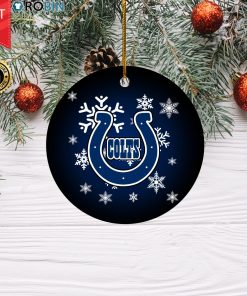 Indianapolis Colts Merry Christmas Circle Ornament Indianapolis Colts Merry Christmas Circle Ornament