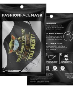 Wash Hand You Do Stay At Home You Must Baby Yoda Face Mask With PM2.5 Filter