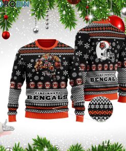 Cincinnati Bengals 3D Printed Christmas Wool Sweater Cincinnati Bengals 3D Printed Christmas Wool Sweater