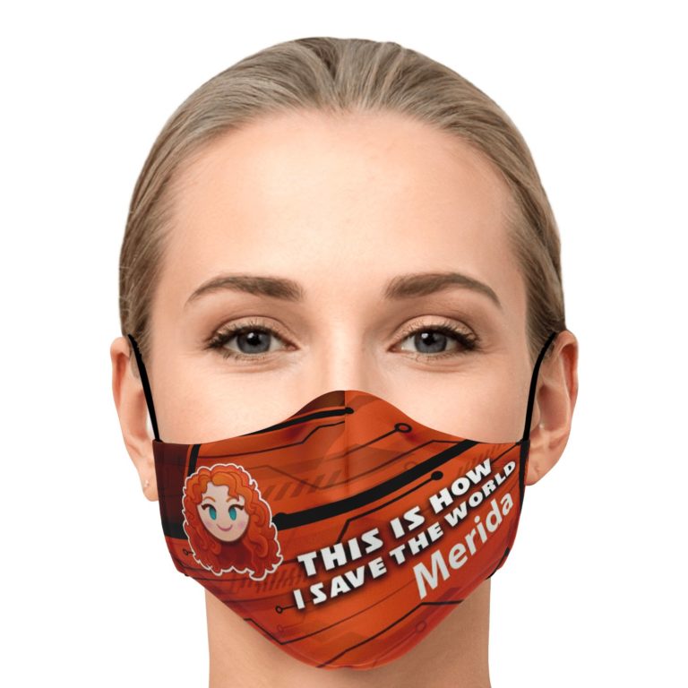 This Is How I Save The World Merida Disney Face Mask With PM2.5 Filters