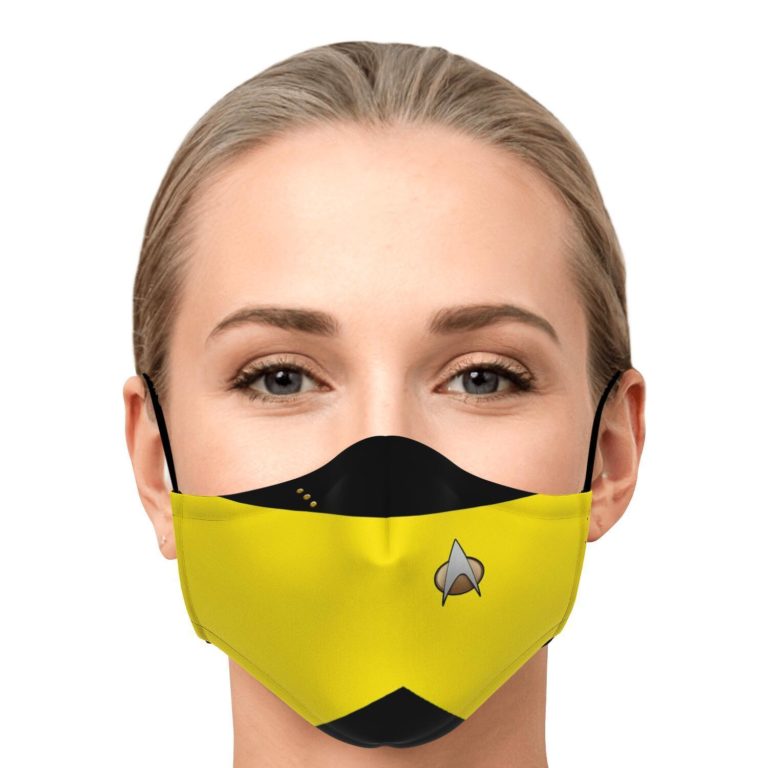 Star Trek Yellow Shirt Face Mask With PM2.5 Filter