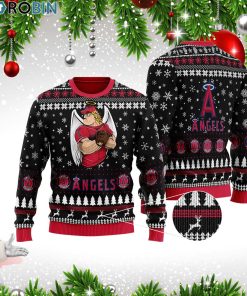 Los Angeles Angels Full Print Christmas Wool Sweater