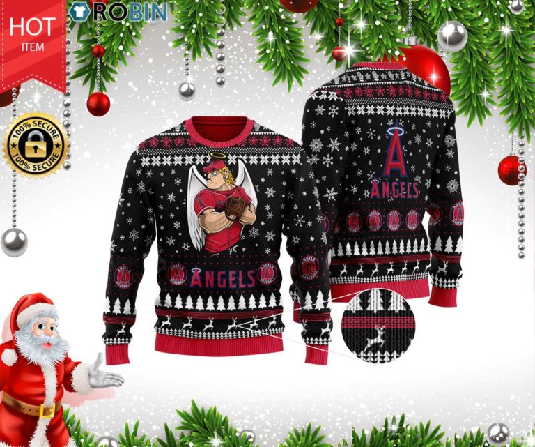 Los Angeles Angels Full Print Christmas Wool Sweater