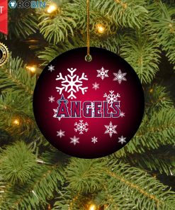 Los Angeles Angels Merry Christmas Circle Ornament Los Angeles Angels Merry Christmas Circle Ornament