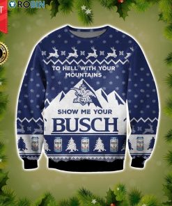 Show Me Your Busch Christmas Wool Ugly Sweater Show Me Your Busch Christmas Wool Ugly Sweater