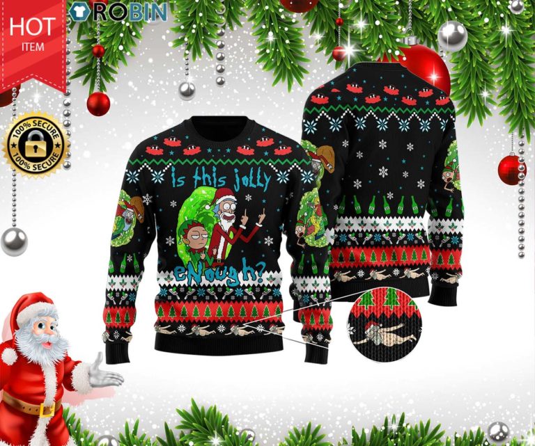 Rick And Morty Merry Schwiftmas Is This Jolly Enough Woolen Christmas Sweater