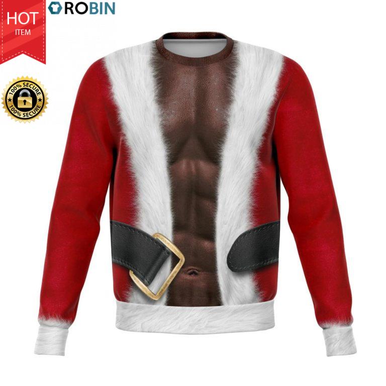 Dark Skin Ripped Body Funny Christmas 3D Allover Printed Wool Sweater