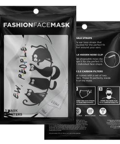 Ew People Black Cat F.R.I.E.N.D.S Face Mask With PM2.5 Filter